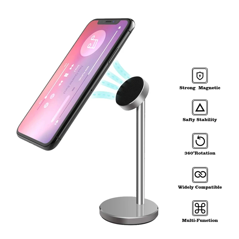 Licheers подходит для магнитного держателя мобильного телефона, 360 вращающийся магнитный держатель мобильного телефона, подходит для всех мобильных телефонов