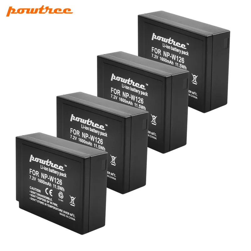 Powtree для Fujifilm NP W126 W126S аккумулятор X M1 A1 T1 E1 W126|Цифровые аккумуляторы| |