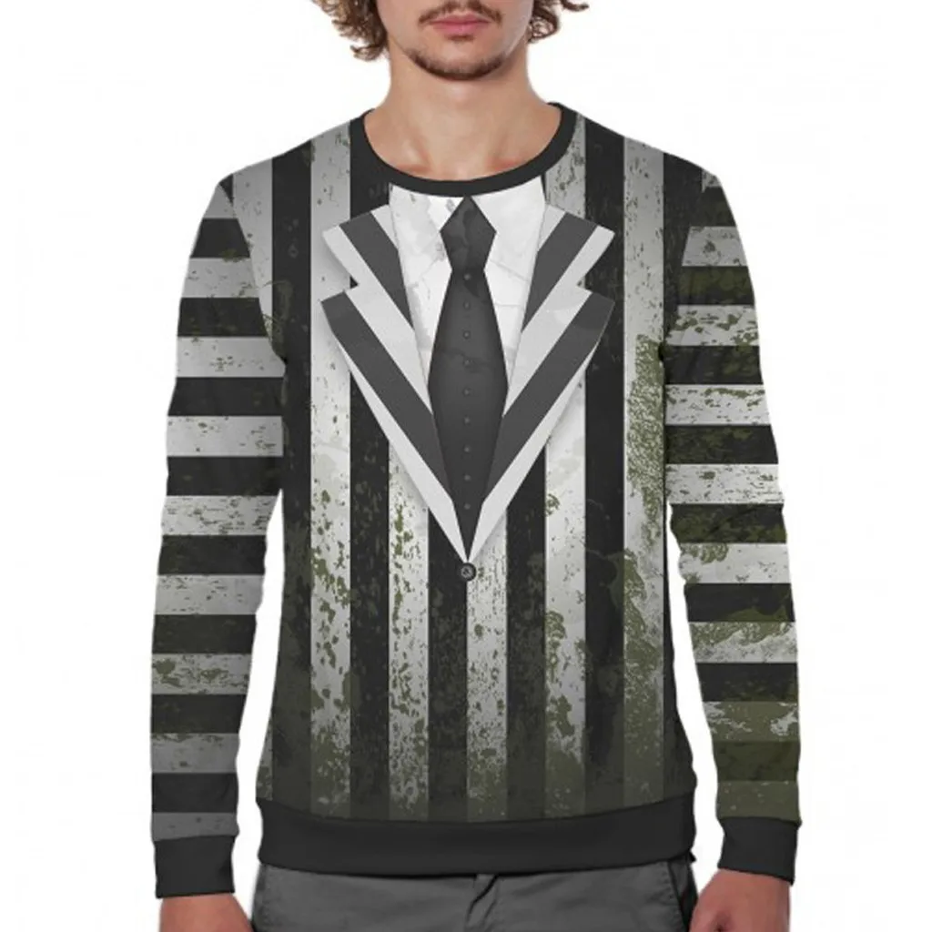 Mens Casual Scary Halloween 3D Printed Long Sleeve Shirt Round Neck Blouse Topstranger Things Hoodies Pokemon Tactical Pants