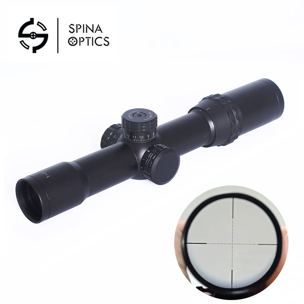 

SPINA OPTICS 1-6x28 SFP Tactical Rifle Scope Optics Sight Mil-dot Reticle Wide angle wide vision Scope for hunting