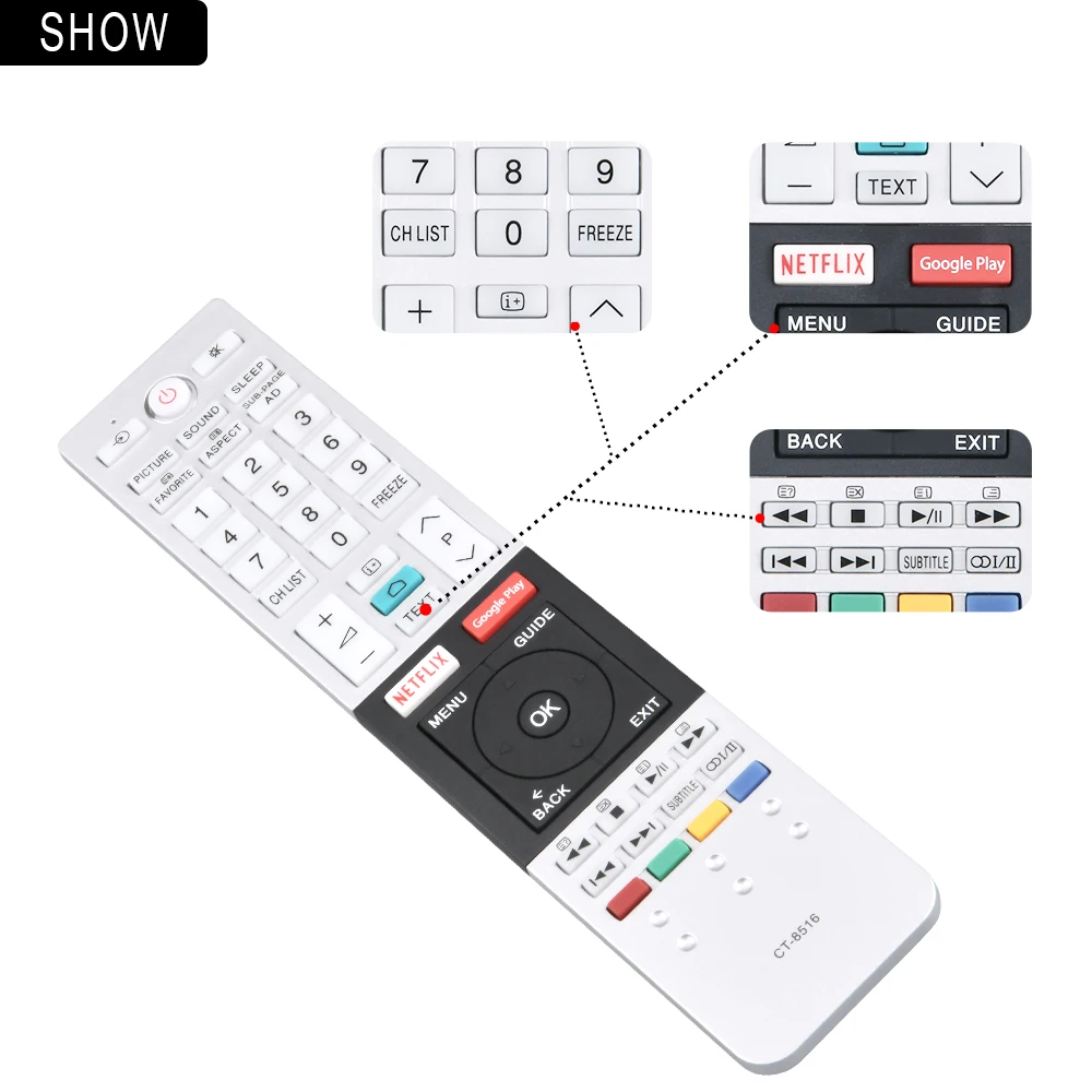 ᐅ Mando a distancia para TV TOSHIBA 【CT-8556】