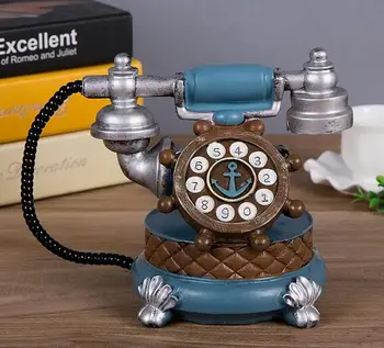 

Retro telephone piggy bank large coin money box resin crafts home furnishing gifts for children