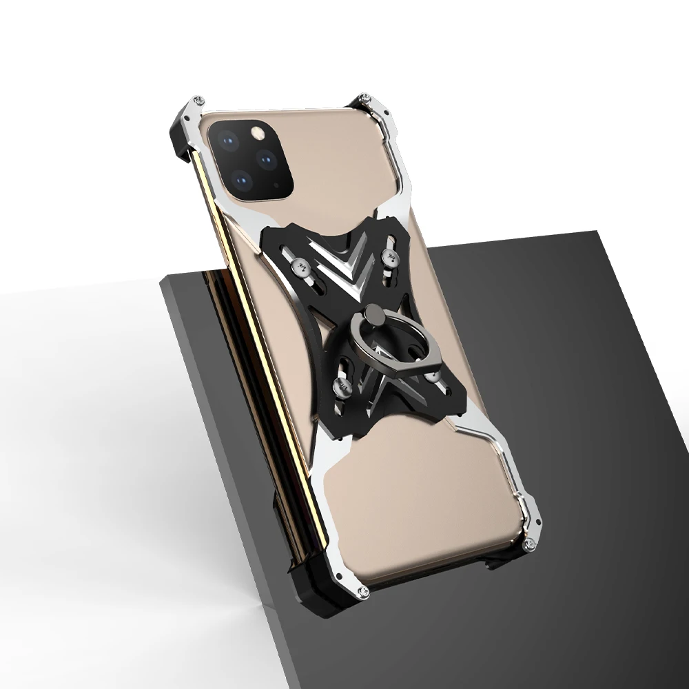 R-JUST авиационный алюминиевый бампер чехол для Iphone 11 11 Pro Iphone 11Pro MAX противоударный металлический каркас задняя крышка