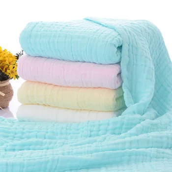 

Baby Blankets Newborn Swaddling Newborn Gauze Soft Blanket Solid Bedding Set Cotton Summer Quilt 6 Layer Baby Towel