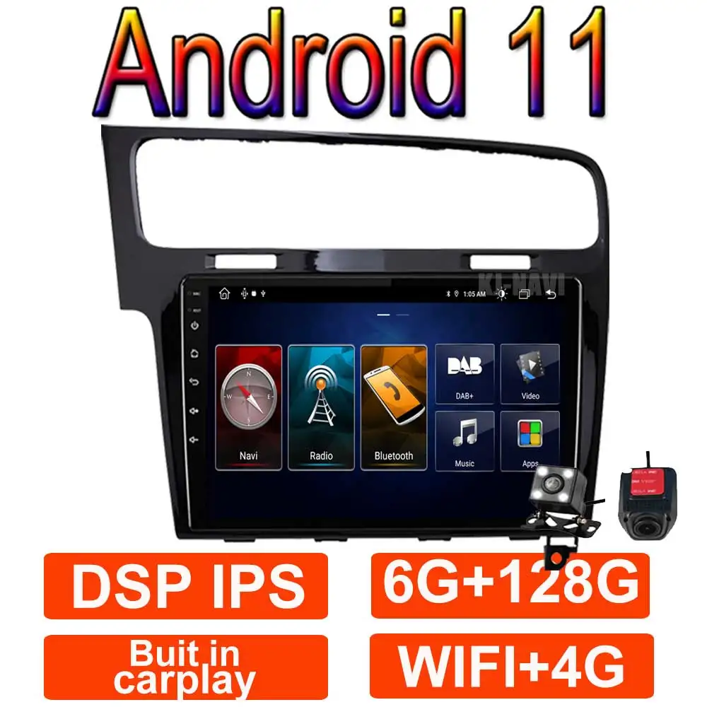 Автомагнитола с GPS-навигацией стерео DSP Android 11 мультимедийный видеоплеер для Carplay