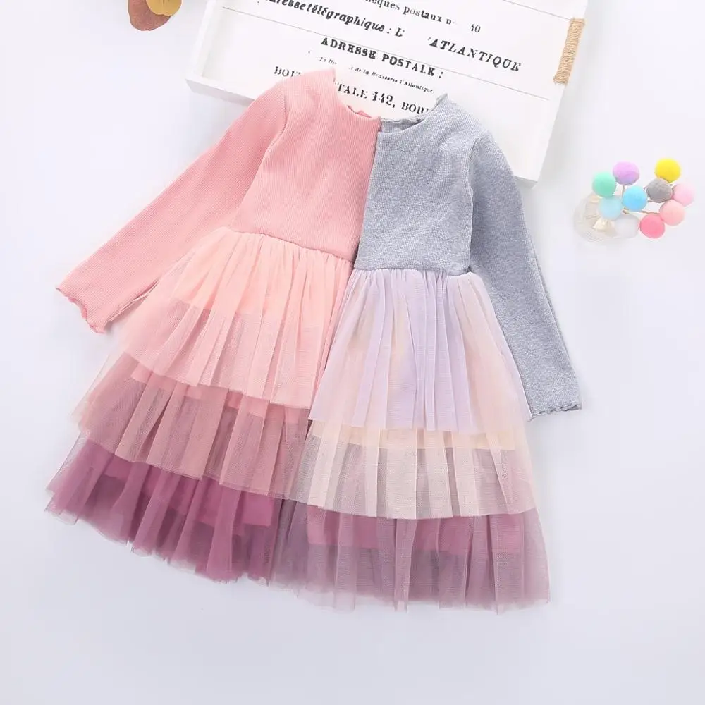 Платье-пачка для девочек; Новинка года; нарядное платье принцессы на день рождения для девочек; детское бальное платье; костюм для девочек; RT821