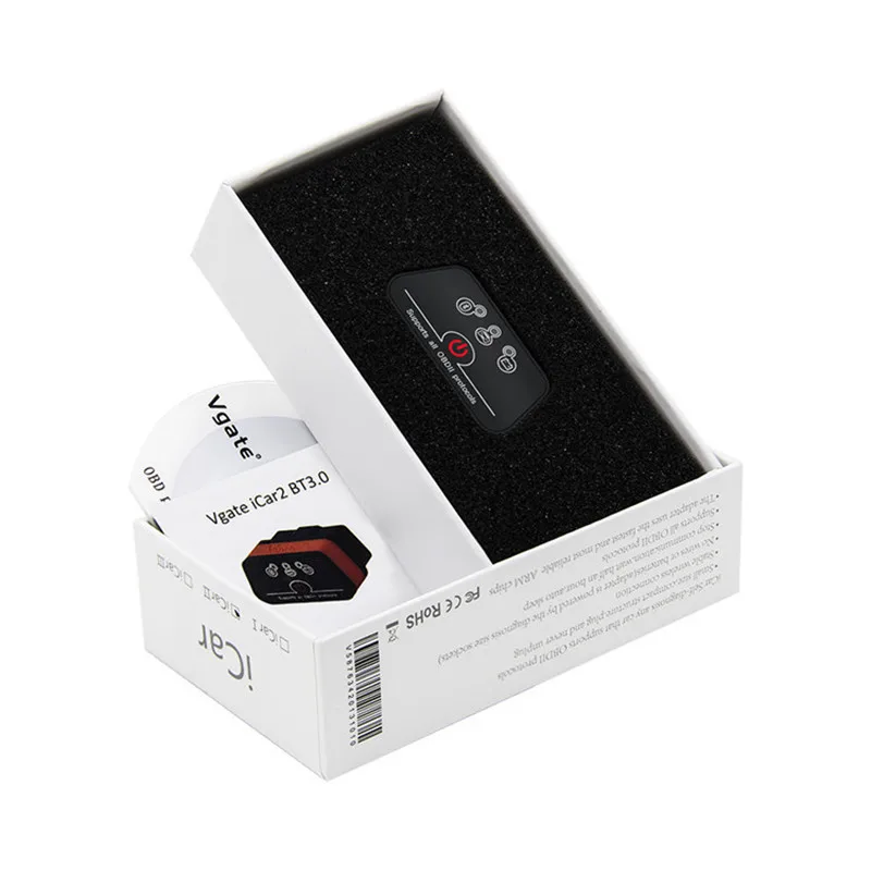 Vgate iCar 2 ELM327 Wifi/Bluetooth OBD2 диагностический инструмент для IOS iPhone/Android Icar2 Bluetooth Wifi ELM 327 OBDII считыватель кодов