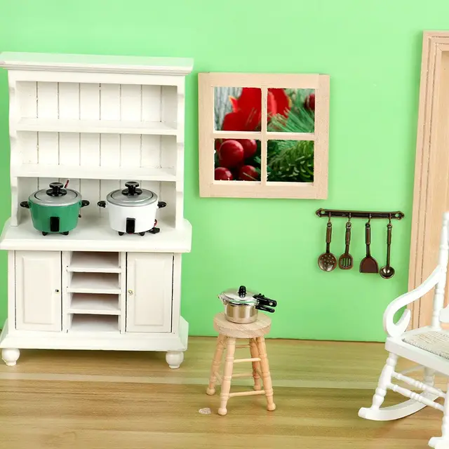 6 Styles Spoon Pot Dollhouse Furniture 1:12 Cookware Doll Accessories Miniature Tableware Mini Cutlery Set Simulation 4