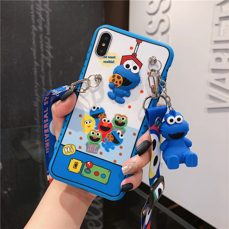 Чехол для iphone XS max XR X Sesame Street милый чехол печенья Elmo мягкий 8 телефона plus 7P 6P 6 7 +