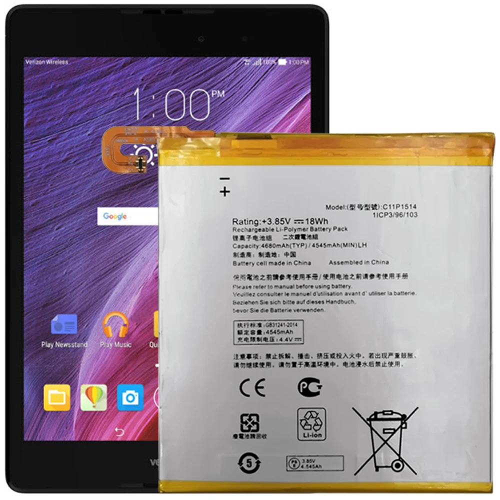 C11p1514 Battery For Asus Zenpad Z8 P008 (z581kl Battery Replacement