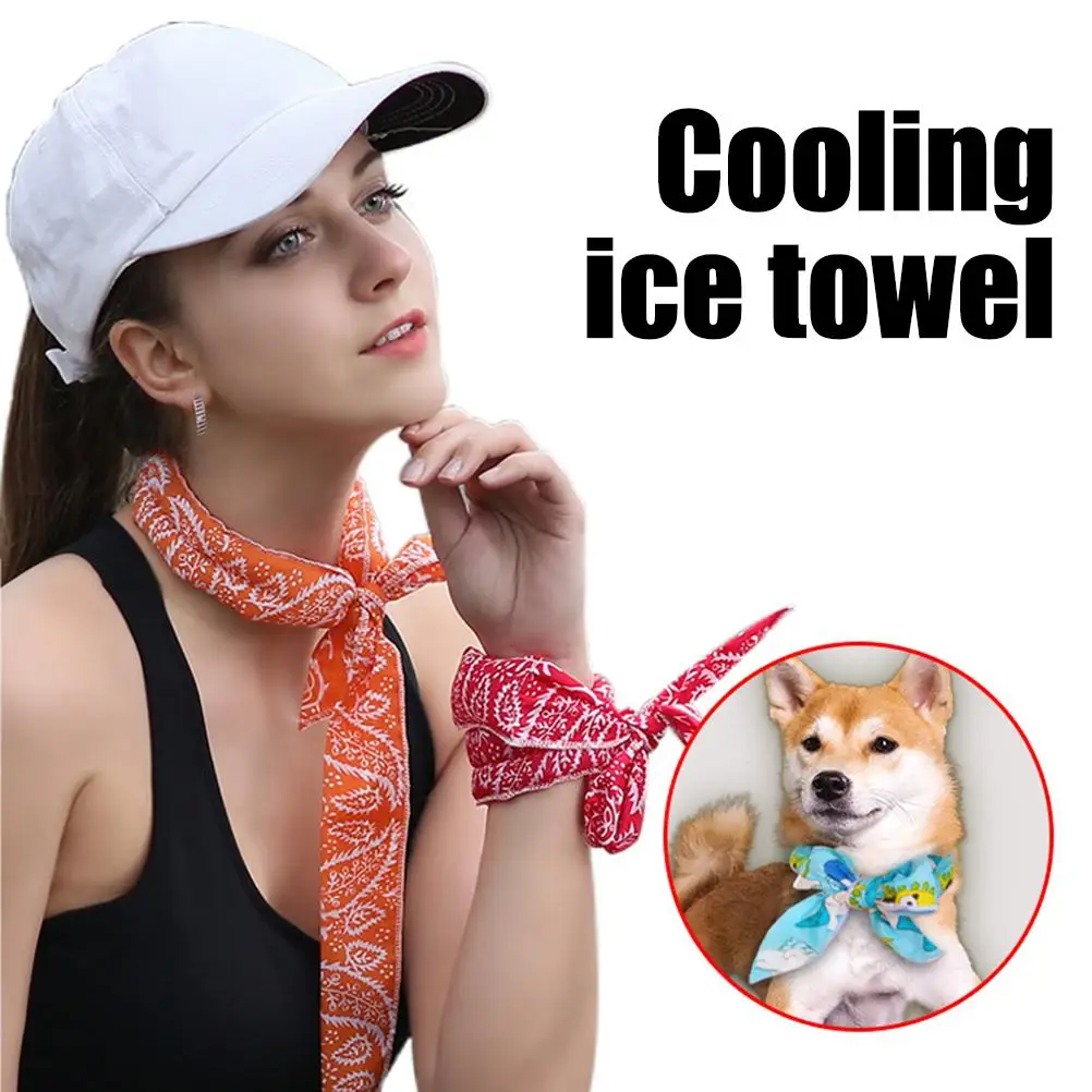 9 Pieces Cooling Scarf Summer Wrap Soaked Tie Around Neck Ice Cool