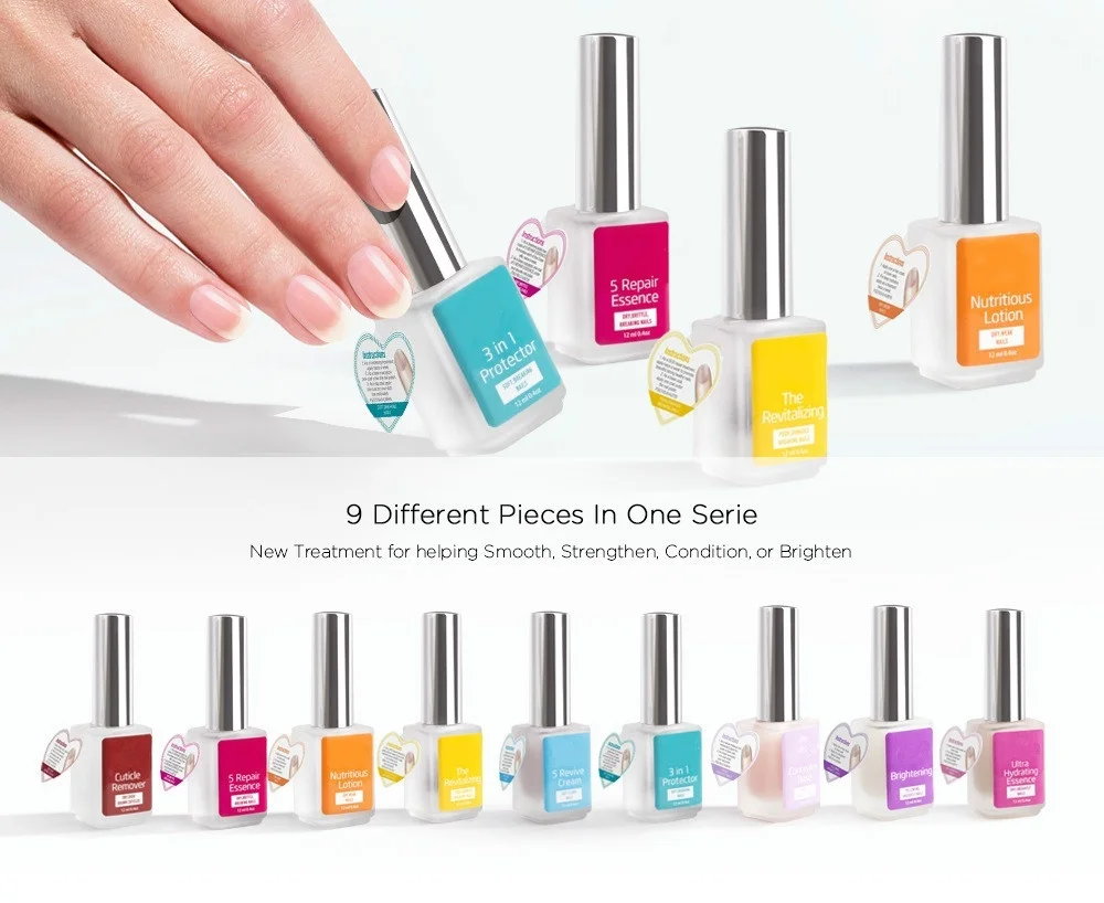 9 colors Nail nutritious lotion Repair nail armor hydrating nourishing armor oil varnish - Цвет: 9 colors