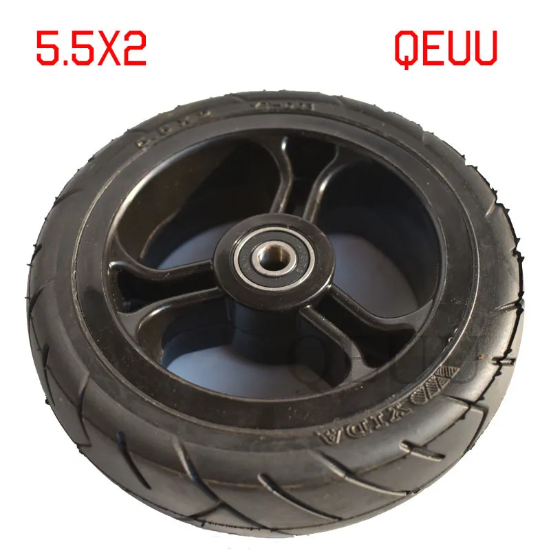 Hot Sale High Performance5 inch Solid wheel 5.5x2 Fast wheel F0,jackhot,Nes carbon fiber scooter solid tire with plastic rim hub
