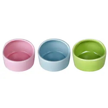 

3/5pcs Hamster Feeding Bowls Anti-Bite Ceramic Food Bowls Creative Eating Basin Drinking Water Bowl(Random Color)