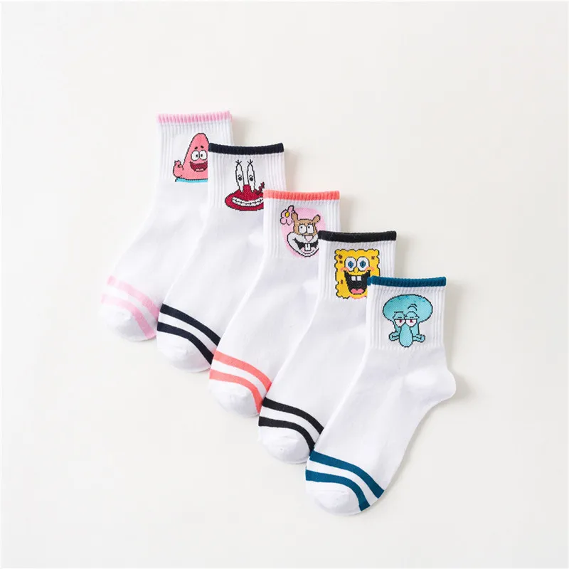 Размер 36-39, забавные носки по щиколотку с аниме, модные женские носки с героями мультфильмов, новые высококачественные хлопковые носки с рисунком