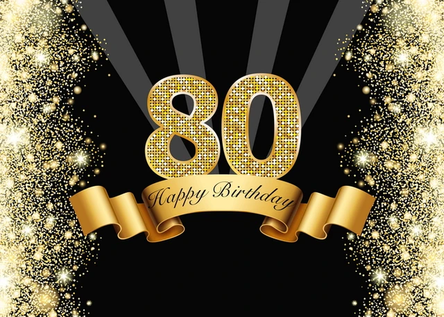 Màu đen và vàng luôn mang lại cảm giác sang trọng, đặc biệt là trong phông nền sinh nhật 80 tuổi. Hãy cùng khám phá hình ảnh và lấy cảm hứng cho bữa tiệc sinh nhật kỷ niệm này nhé!
