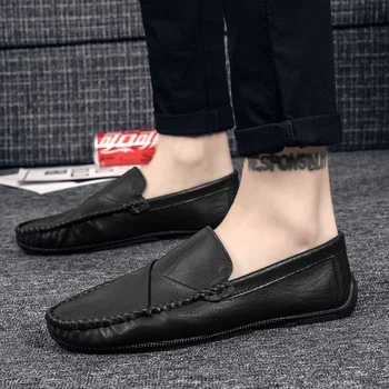

Men Loafers Spring Summer Men Shoes Casual Shoes Light leather Youth Shoes Men moccasins Breathable Fashion Flat Footwear