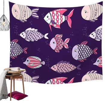 

Sea Turtle Series Printed Wall Hanging Tapestry Polyester Blanket Art Wall Carpet Home Decorative Tapestry