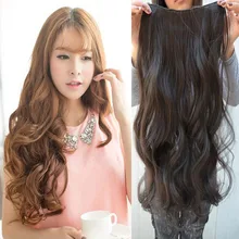 5 клипов в 60 см женские длинные вьющиеся волнистые волосы для наращивания полная голова Топ EY669