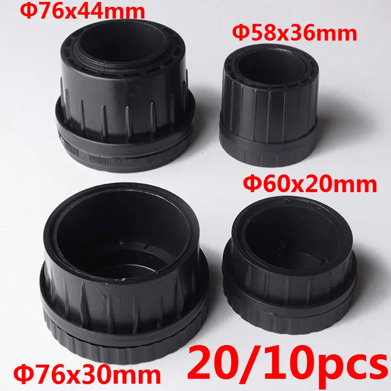 

20/10pcs Adjustable Furniture Legs Feet Black PE Protectors Covers Pads Table Cabinet Chair Desk Leg Feet 58/60/76mm Dia
