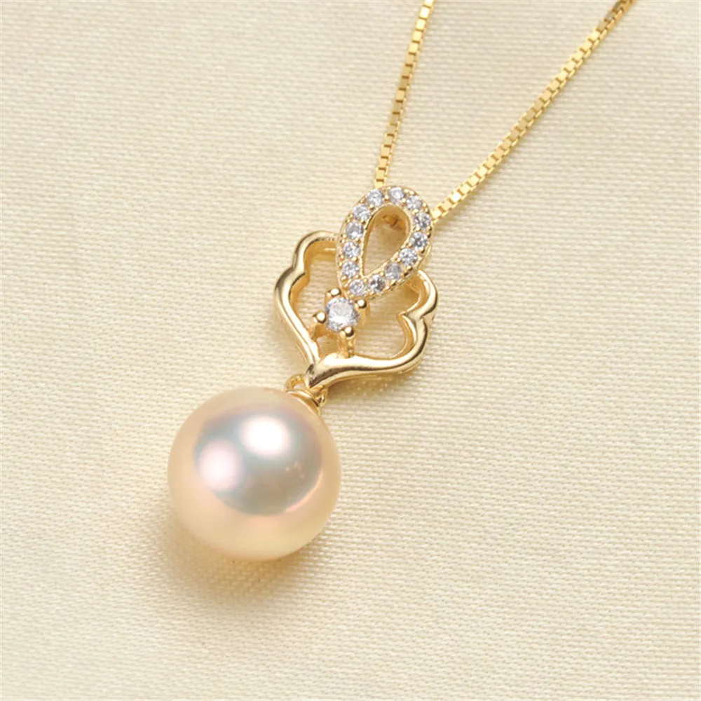 

Fashionable Pearl Pendant Bases Setting Mountings 925 Silver Jewelry For Women DIY Making Accessories No Bead And Chain