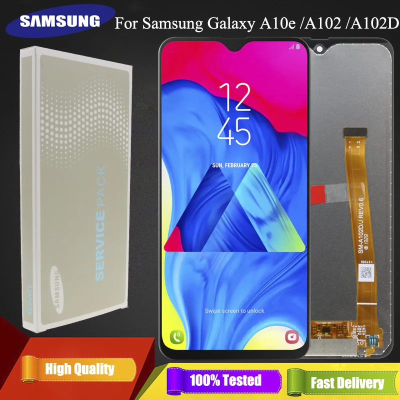 Новый оригинальный A10E lcd для Samsung Galaxy A10e LCD A102 A102F A102U ЖК-дисплей сенсорный экран