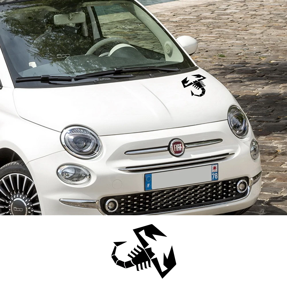 車のボンネットのステッカーのためのフィアット 500 Abarth Diy 自動ビニールフィルムドアサイドデカール自動車スタイリング装飾車のチューニングアクセサリー 車のステッカー Aliexpress