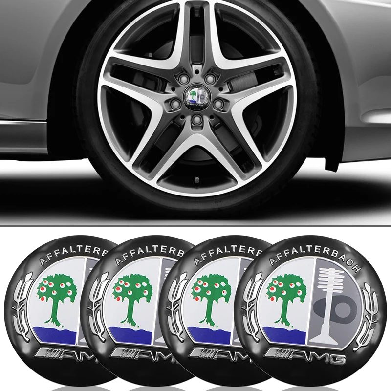 

4 PCS Car sticker Car Wheel Center Hubcaps Badge Sticker For Mercedes-benzs AMG G Class GLK GLA C200 E200 C200L Automotive goods