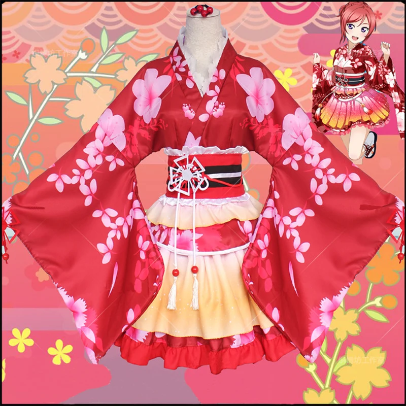 Летний фестиваль Lovelive yukata Пробуждение Чжэнь Цзи кимоно улучшение cos аниме танец