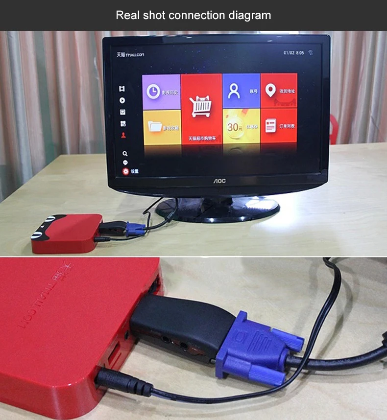 HDMI к VGA конвертер адаптер с аудио кабелем папа к женскому 1080P для HD tv xbox PS3 PS4 ноутбук ТВ коробка монитор ПК проектор