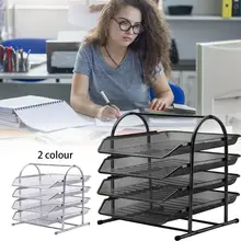 Сетчатый Настольный органайзер для файлов, сетчатый Настольный органайзер с 4 лотками для хранение офисных принадлежностей, стойка для офисных и школьных принадлежностей