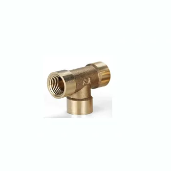 

1/2" BSP Female Thread Pneumatic Brass Pipe Fitting Equal Tee Type 3 Way Adapter Tube Connector for Air