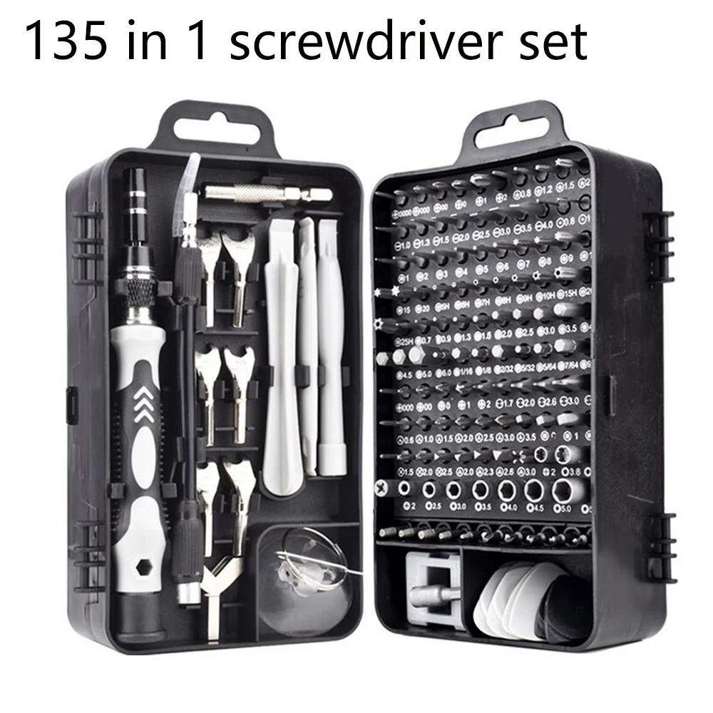 car door panel removal tool 110/115/135 in 1 Screwdriver Set of Screw Driver Bit Set Multi-function Precision Mobile Phone Repair Device Hand Tools Torx Hex auto trim removal tool Tool Sets