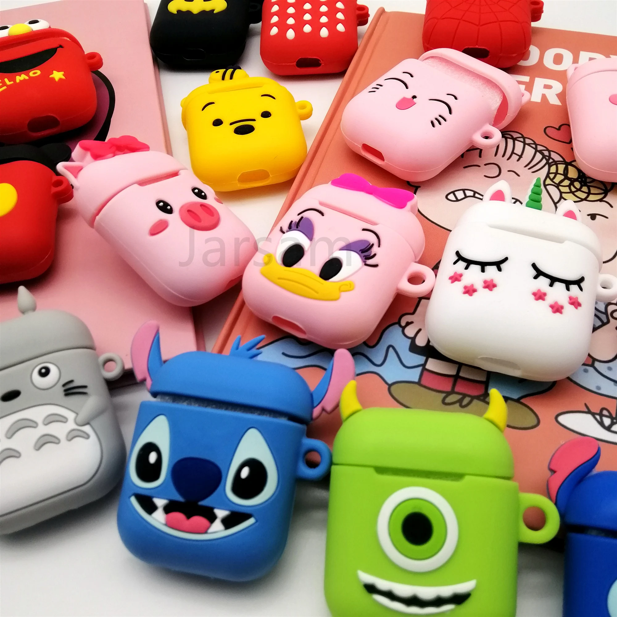 Для Airpods 2 Чехол, силиконовый чехол с рисунком, чехол для air pods, милый чехол для наушников, 3D чехол для наушников, аксессуары для наушников