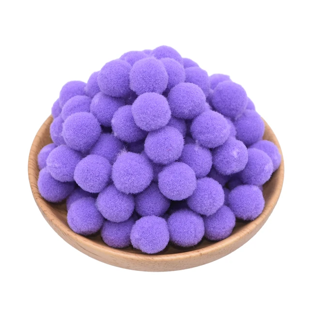 100pcs 15/20/25mm Fluffy Soft Pompom Ball DIY Handmade Kid Toy Doll Garment Sewing Material Color Pom Poms Decor Supplies Crafts B16