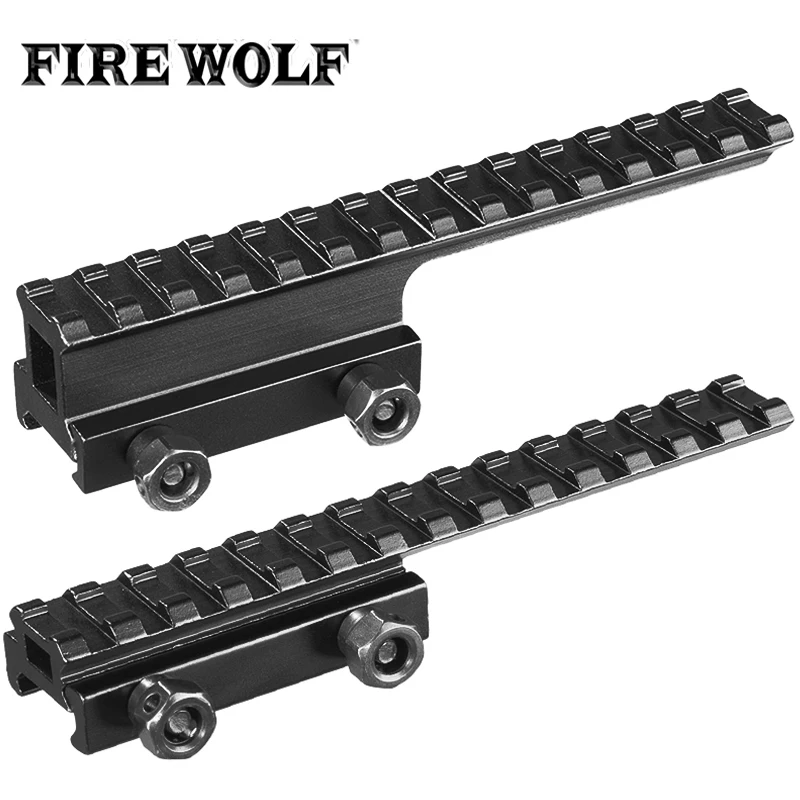 FIRE WOLF 20mm Picatinny Weaver Rail Scope Extension QD Long Riser Mounts Base Adapter Converter For Tactical Hunting Airsoft |