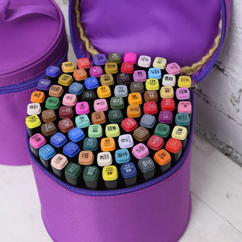 Multifunction-Marker-Case-Zippered-Canvas-Pen-Bag-Pencil-Case-Stationary-Storage-for-80-Markers-Black-No (3)