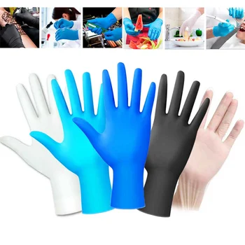 

100 Pcs Disposable Latex Gloves For Home Cleaning Food/Rubber/Garden Gloves Universal For Left and Right Hand Household Gloves