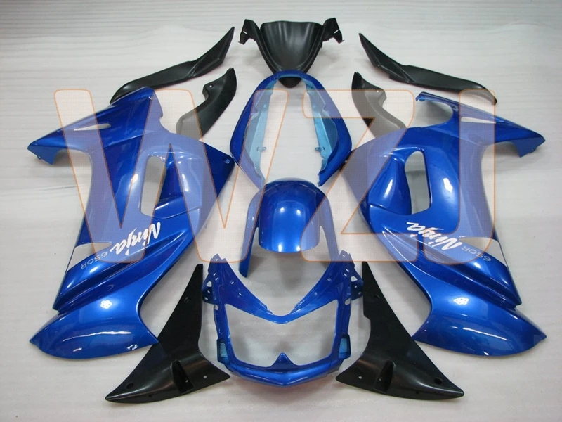 NINJA 650R 06 07 Abs обтекателя ER6F 06 07 синий Abs обтекатель ER6F 2006-2008 мотоцикл обтекатель - Цвет: COMPRESSION mold