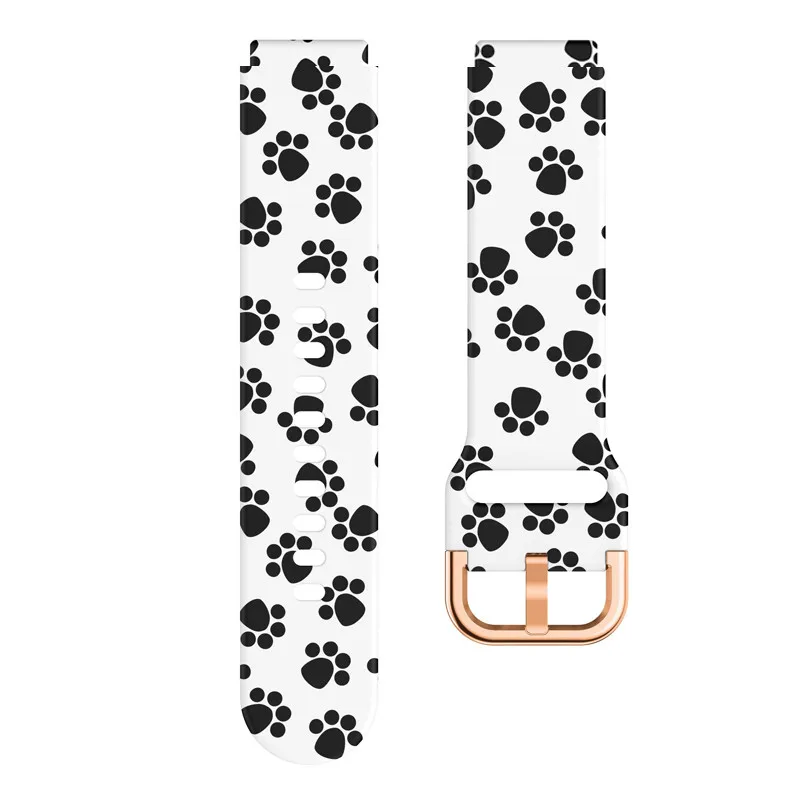 18mm silicone watchbands For Garmin vivoactive 4S bracelet smart sport strap cute Cartoon flower soft Watchstrap Leopard 20mm 22
