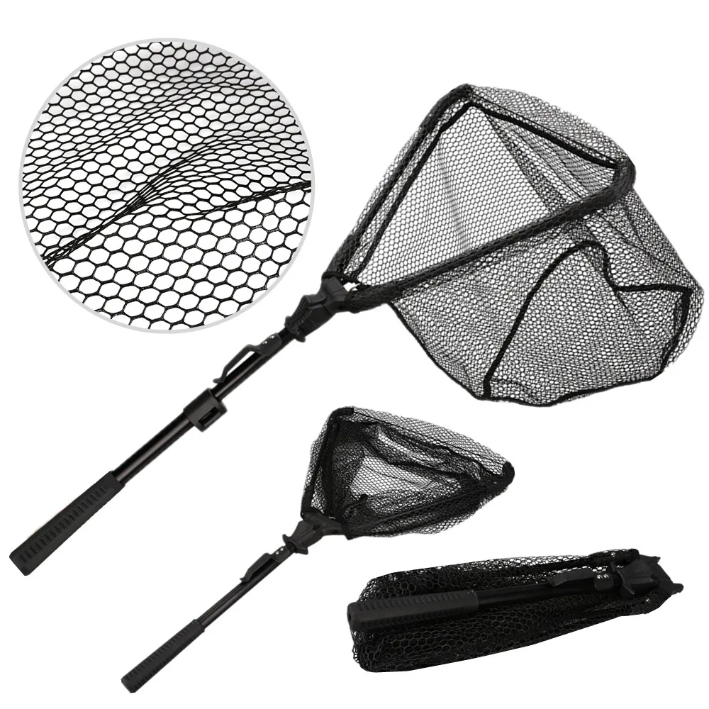 Fishing Landing Net Telescopic Folding Fishing Net Freshwater Saltwater Durable Hand Net for Kayak Boat Fishing Bass Pike: 3 - 5 Days Free Delivery Only UK