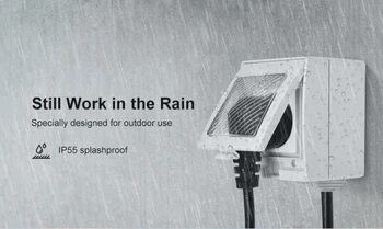 

Itead Sonoff S55 Waterproof Wifi Smart Power Socket Timer Wireless APP Control Outdoor Work with Alexa Google Assistant IFTTT
