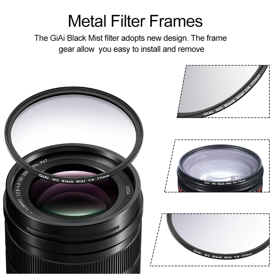 Simmod Lens Aria Black Mist +POLA 77MM（Black Mist Filter 1/8 77mm 