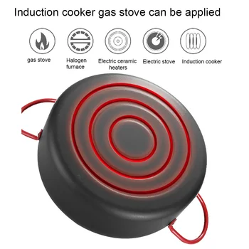 

22cm Japanese Style Deep Fryer Handle Easy Clean Tempura Non Stick Cookware Kitchen Iron Multifunctional Potable With Clip Pot