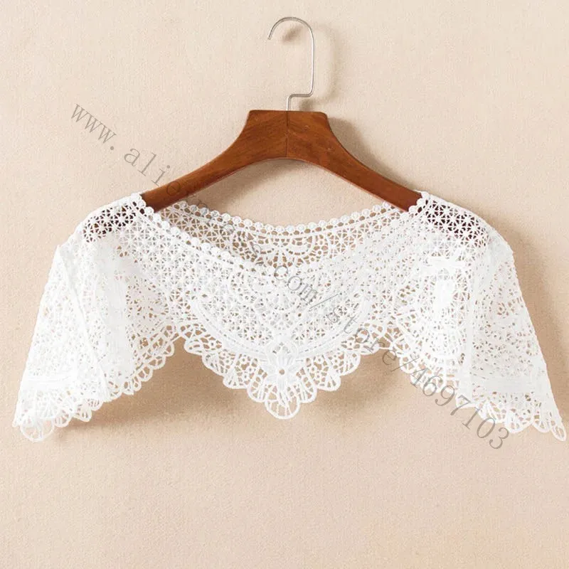 One Size Women Shrug Bolero Lace Wedding Bridal Summer Jacket Elegant Cape Wrap Fashion Shawl Bridal Cloak