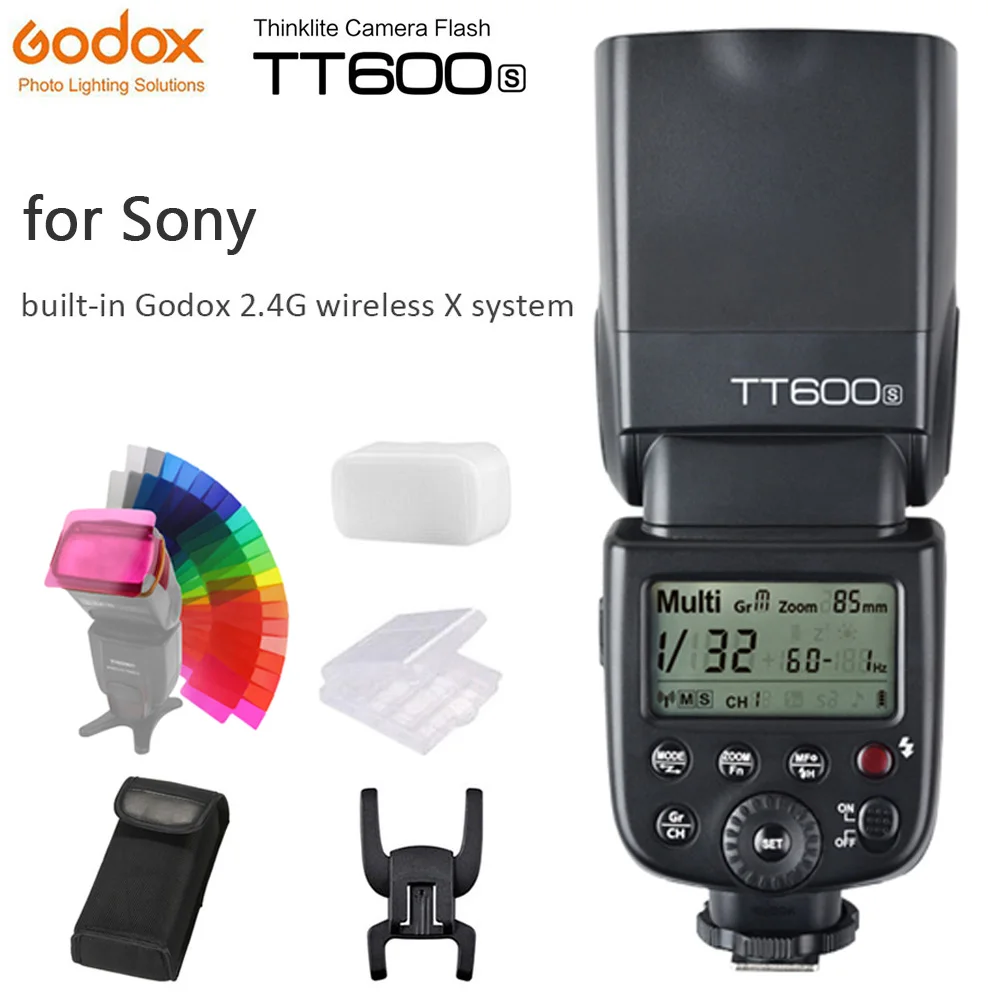 Беспроводная вспышка GODOX TT600S GN60 для камер Sony DSLR A7S A7 A7R II A7MII A6000 A6300 2 4 ГГц |
