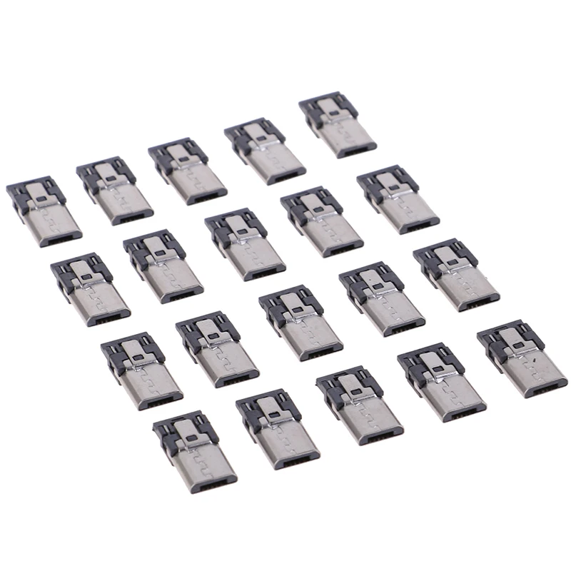 20 шт./партия 4 Pin Micro USB разъем Jack хвост USB разъем Sockect терминалы мужские разъемы