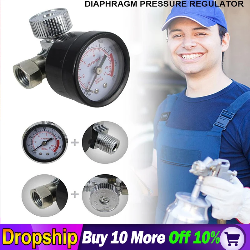 Цифровой вакуумный манометр циферблат воздушный Gage двойной масштаб 1/4 дюйм NPT