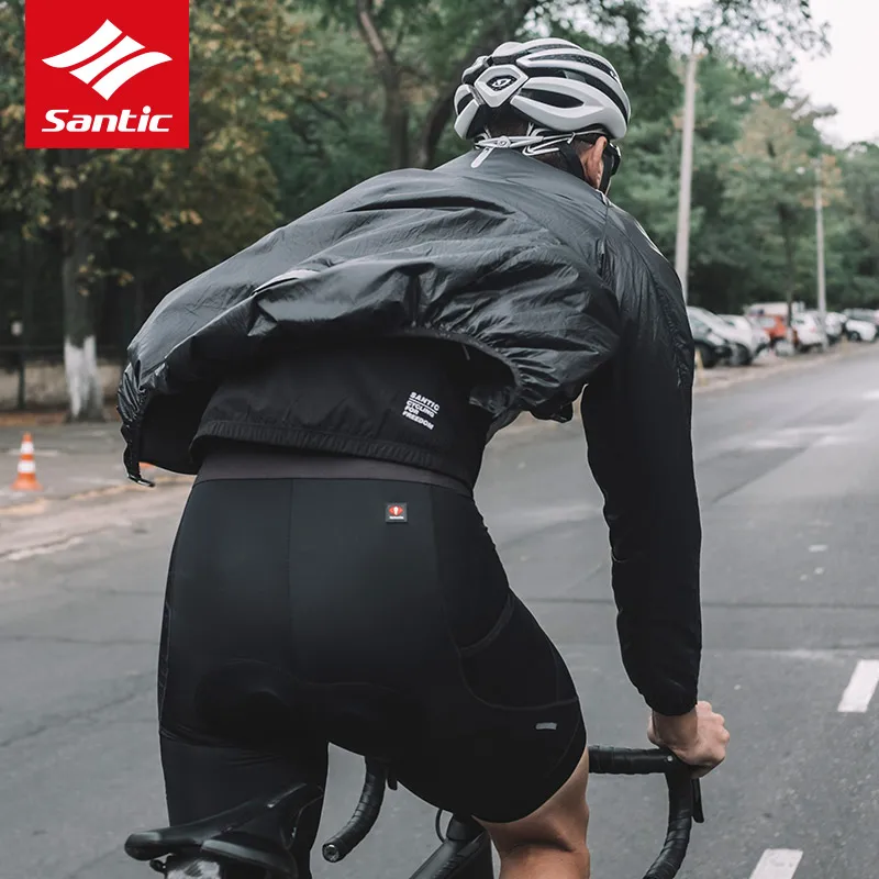 Santic велосипедная куртка с длинным рукавом UPF 50+ ветрозащитная куртка для горного велосипеда Водонепроницаемая штормовка портативная посылка одежда для велоспорта