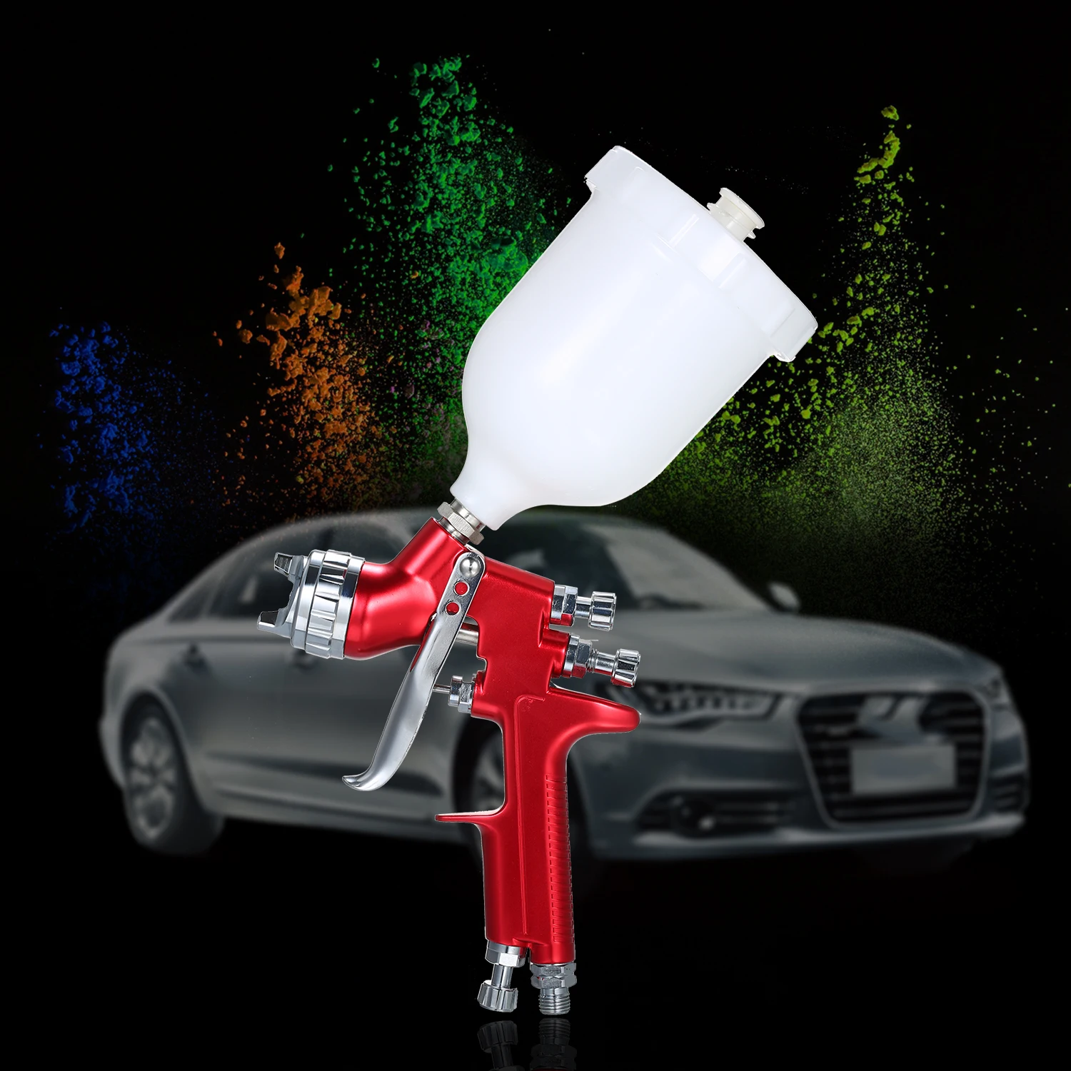 

HVLP 1.3mm Paint Spray Gun Set airbrush gun spray gun hvlp Nozzle 600ml Pot DIY Painting air brush Kit Car Auto Repair Tool